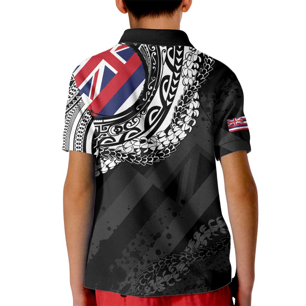 Hawaii Flag Day Kid Polo Shirt Hawaiian Maile Lei LT05 - Polynesian Pride