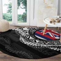 Hawaii Flag Day Round Carpet Hawaiian Maile Lei LT05 - Polynesian Pride