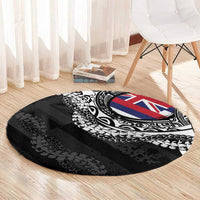 Hawaii Flag Day Round Carpet Hawaiian Maile Lei LT05 - Polynesian Pride