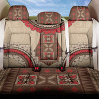 Samoa Language Week Back Car Seat Cover Samoan Motif With Red Hibiscus LT05 One Size Beige - Polynesian Pride