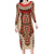 Samoa Language Week Family Matching Long Sleeve Bodycon Dress and Hawaiian Shirt Samoan Motif With Red Hibiscus