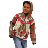 Samoa Language Week Kid Hoodie Samoan Motif With Red Hibiscus LT05 - Polynesian Pride