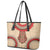 Samoa Language Week Leather Tote Bag Samoan Motif With Red Hibiscus