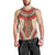 Samoa Language Week Men Tank Top Samoan Motif With Red Hibiscus