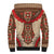 Samoa Language Week Sherpa Hoodie Samoan Motif With Red Hibiscus