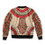 Samoa Language Week Sleeve Zip Bomber Jacket Samoan Motif With Red Hibiscus