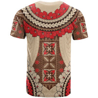 Samoa Language Week T Shirt Samoan Motif With Red Hibiscus LT05 - Polynesian Pride