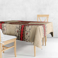 Samoa Language Week Tablecloth Samoan Motif With Red Hibiscus LT05 - Polynesian Pride
