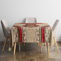 Samoa Language Week Tablecloth Samoan Motif With Red Hibiscus LT05 - Polynesian Pride