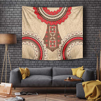 Samoa Language Week Tapestry Samoan Motif With Red Hibiscus LT05 - Polynesian Pride