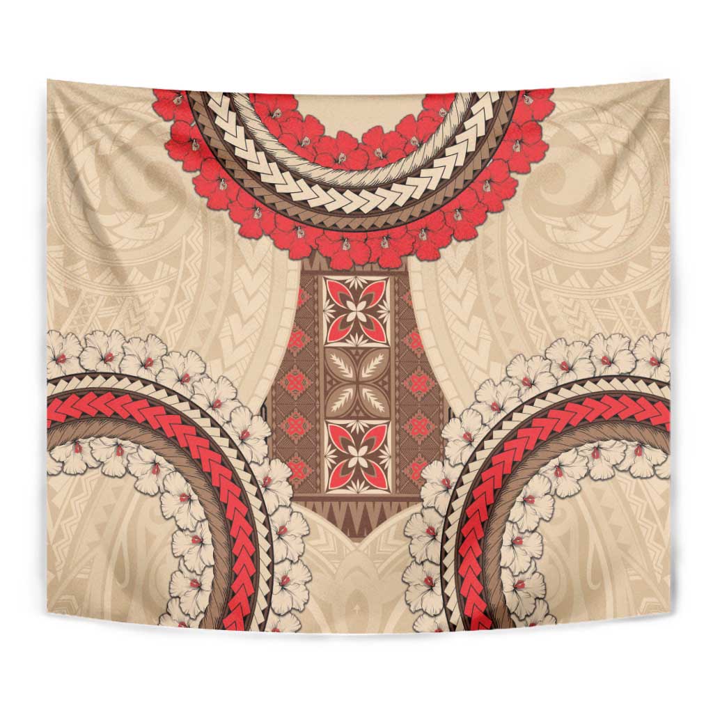 Samoa Language Week Tapestry Samoan Motif With Red Hibiscus LT05 - Polynesian Pride