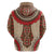 Samoa Language Week Zip Hoodie Samoan Motif With Red Hibiscus