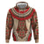 Samoa Language Week Zip Hoodie Samoan Motif With Red Hibiscus