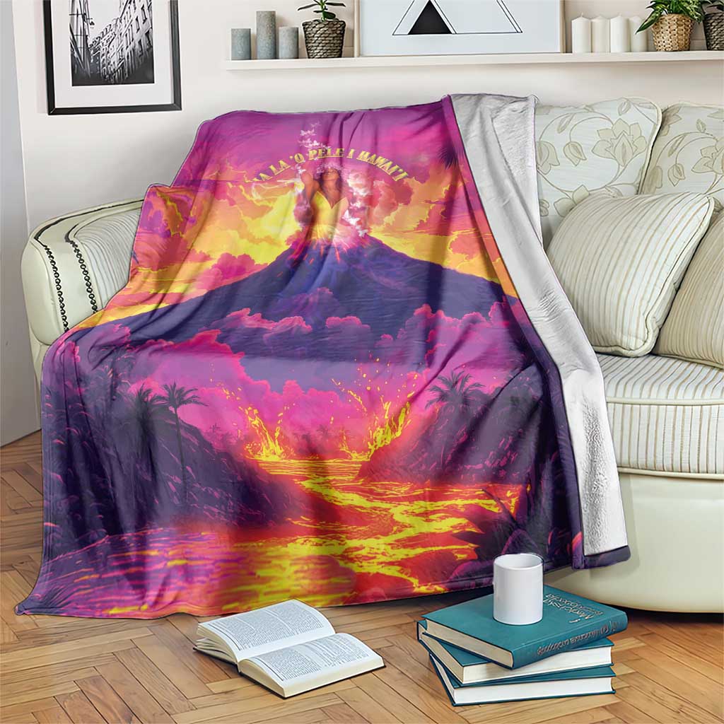 Hawaii Kilauea Volcano Blanket There Is Pele Goddess Of The Volcano LT05 Purple - Polynesian Pride