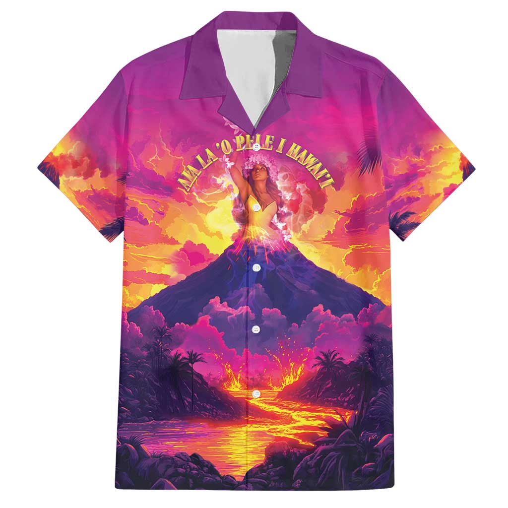Hawaii Kilauea Volcano Hawaiian Shirt There Is Pele Goddess Of The Volcano LT05 Purple - Polynesian Pride