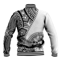 Hibiscus With White Austronesian Tattoo Pattern Baseball Jacket LT05 - Polynesian Pride