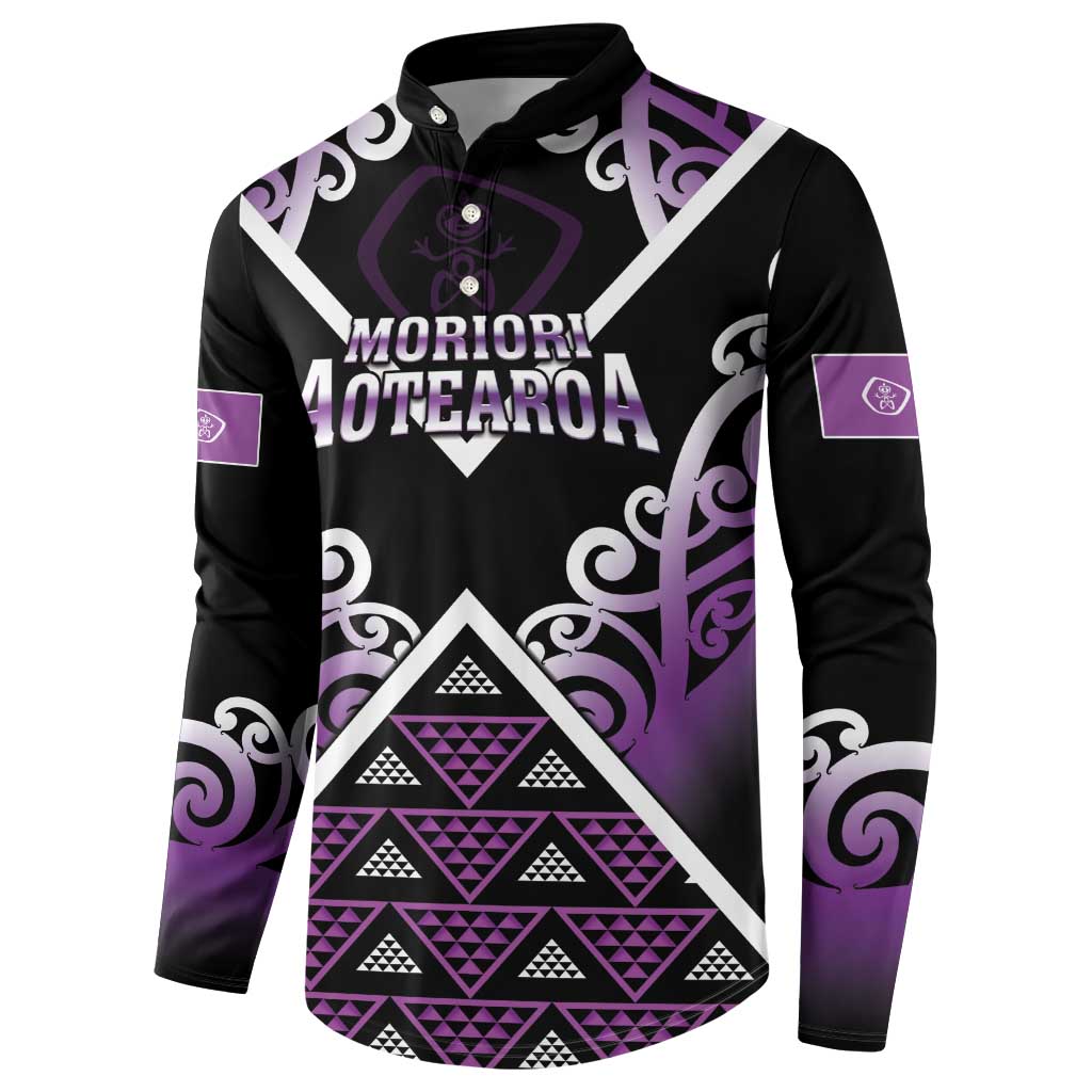 Personalised Aotearoa Moriori Button Sweatshirt Maori Pattern New Zealand LT05 - Polynesian Pride