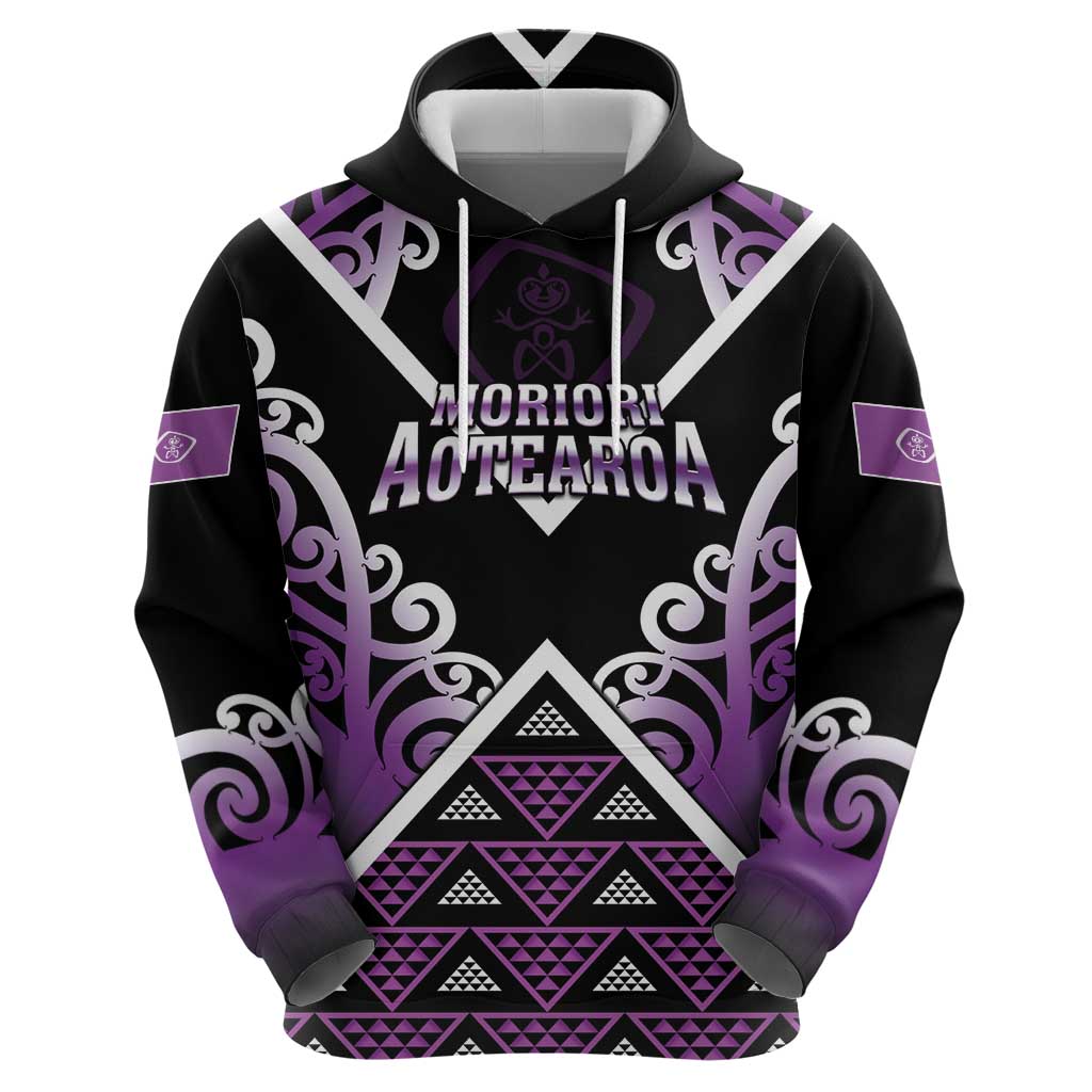 Personalised Aotearoa Moriori Hoodie Maori Pattern New Zealand LT05 - Polynesian Pride