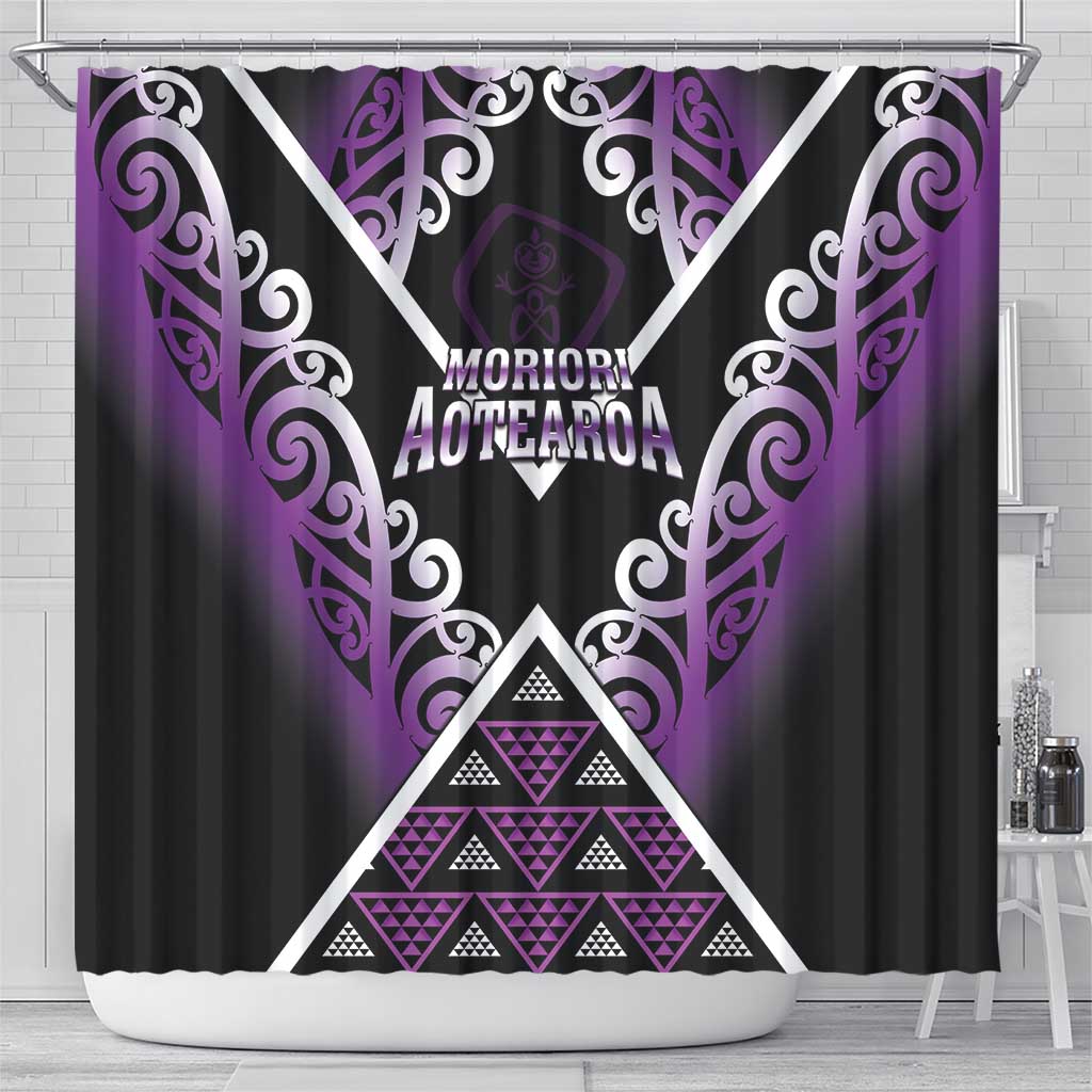Aotearoa Moriori Shower Curtain Maori Pattern New Zealand LT05 - Polynesian Pride