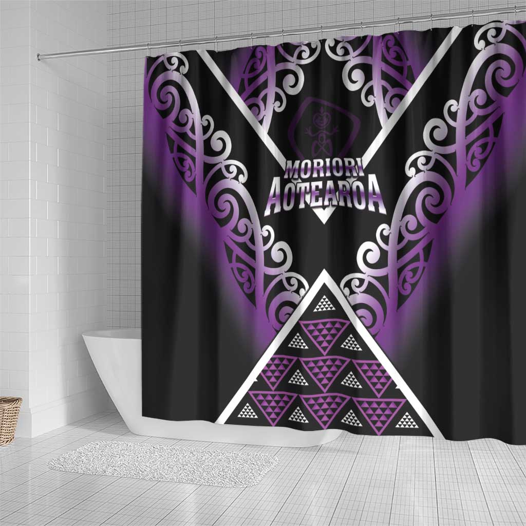 Aotearoa Moriori Shower Curtain Maori Pattern New Zealand LT05 - Polynesian Pride