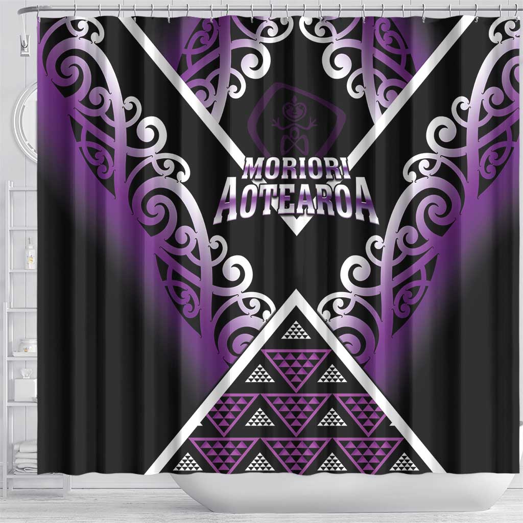 Aotearoa Moriori Shower Curtain Maori Pattern New Zealand LT05 - Polynesian Pride