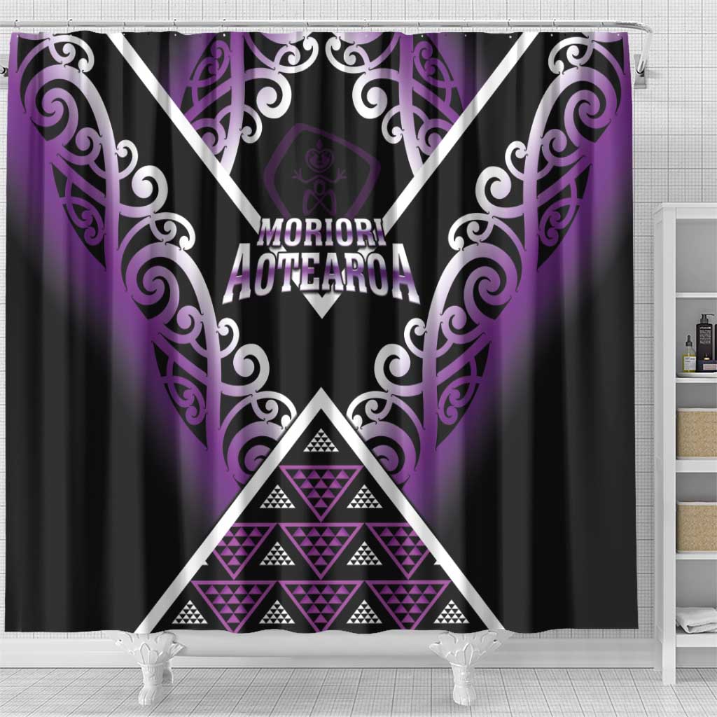 Aotearoa Moriori Shower Curtain Maori Pattern New Zealand LT05 - Polynesian Pride