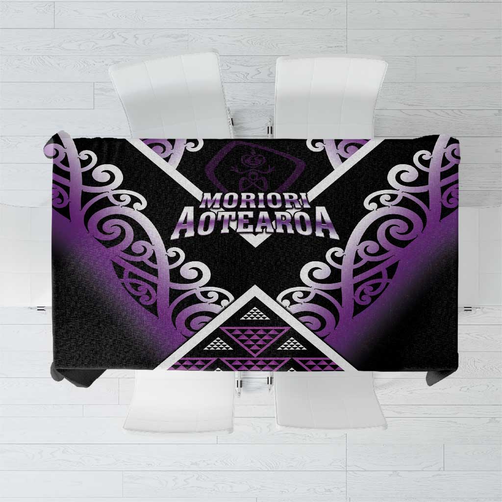 Aotearoa Moriori Tablecloth Maori Pattern New Zealand LT05 Purple - Polynesian Pride