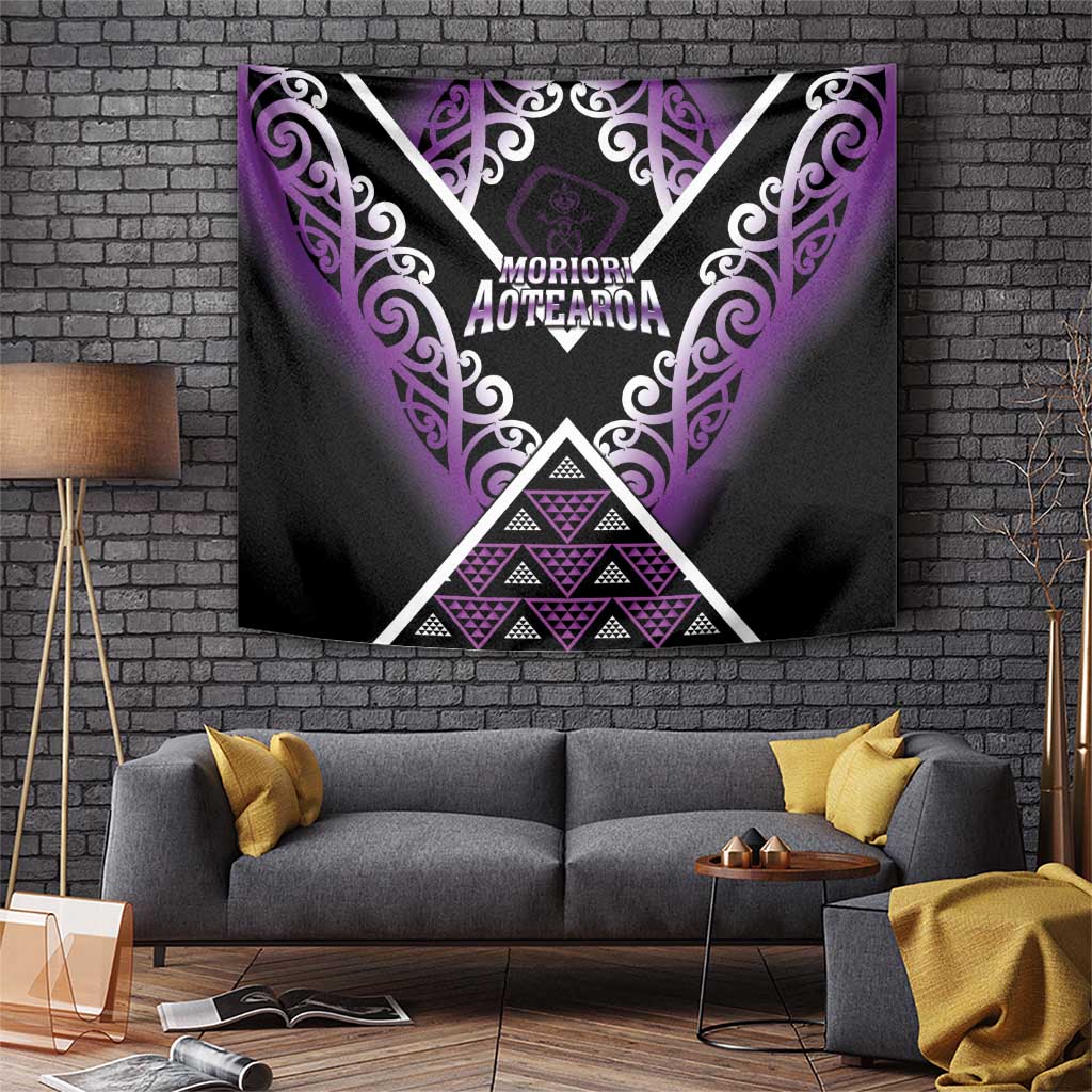 Aotearoa Moriori Tapestry Maori Pattern New Zealand LT05 Purple - Polynesian Pride