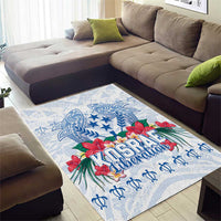 Happy Kosrae Liberation Day Area Rug Polynesian Shark Turtle Motif LT05 - Polynesian Pride