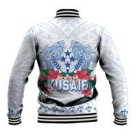Happy Kosrae Liberation Day Baseball Jacket Polynesian Shark Turtle Motif LT05 - Polynesian Pride
