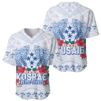 Happy Kosrae Liberation Day Baseball Jersey Polynesian Shark Turtle Motif LT05 - Polynesian Pride