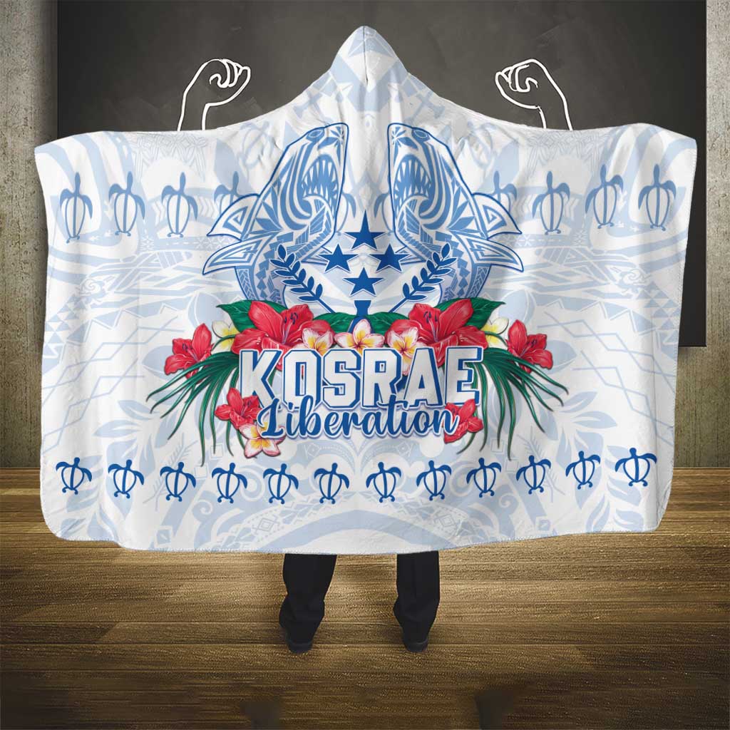 Happy Kosrae Liberation Day Hooded Blanket Polynesian Shark Turtle Motif LT05 - Polynesian Pride