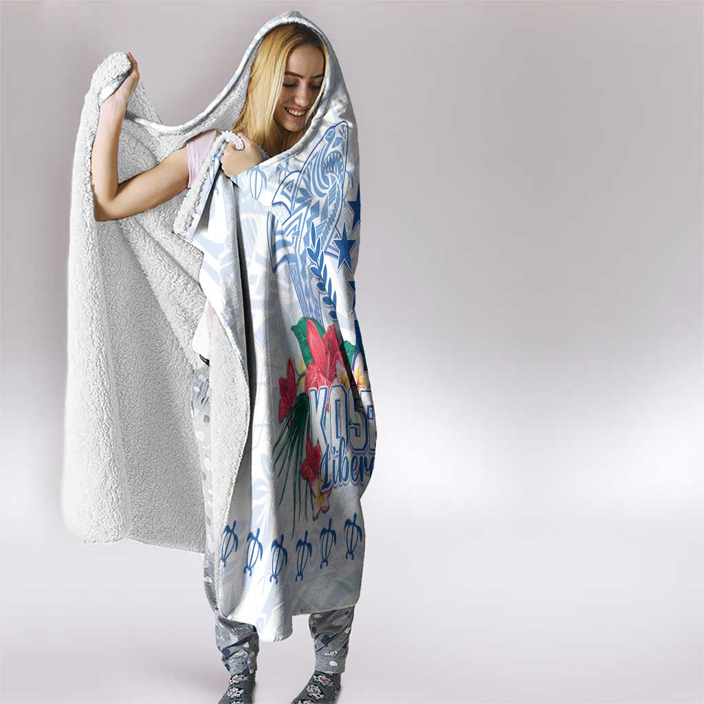 Happy Kosrae Liberation Day Hooded Blanket Polynesian Shark Turtle Motif LT05 - Polynesian Pride