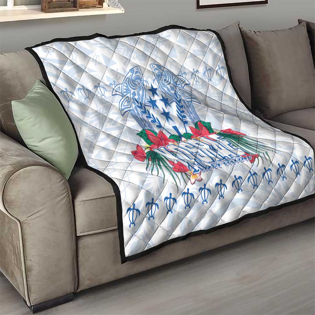 Happy Kosrae Liberation Day Quilt Polynesian Shark Turtle Motif LT05 - Polynesian Pride