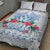 Happy Kosrae Liberation Day Quilt Bed Set Polynesian Shark Turtle Motif