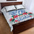 Happy Kosrae Liberation Day Quilt Bed Set Polynesian Shark Turtle Motif