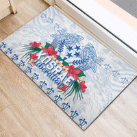 Happy Kosrae Liberation Day Rubber Doormat Polynesian Shark Turtle Motif LT05 - Polynesian Pride