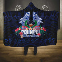 Happy Pohnpei Liberation Day Hooded Blanket Polynesian Shark Turtle Motif LT05 - Polynesian Pride