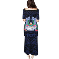Happy Pohnpei Liberation Day Puletasi Polynesian Shark Turtle Motif LT05 - Polynesian Pride
