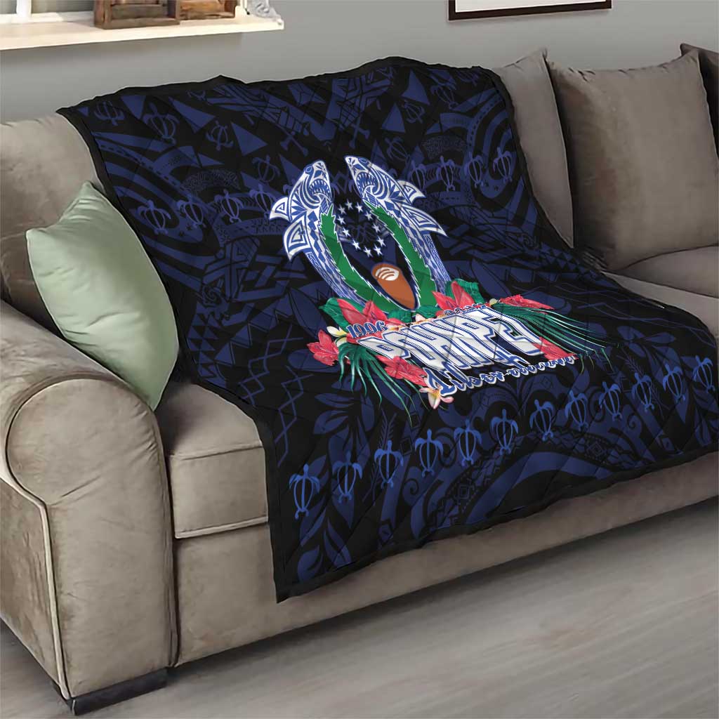 Happy Pohnpei Liberation Day Quilt Polynesian Shark Turtle Motif LT05 - Polynesian Pride