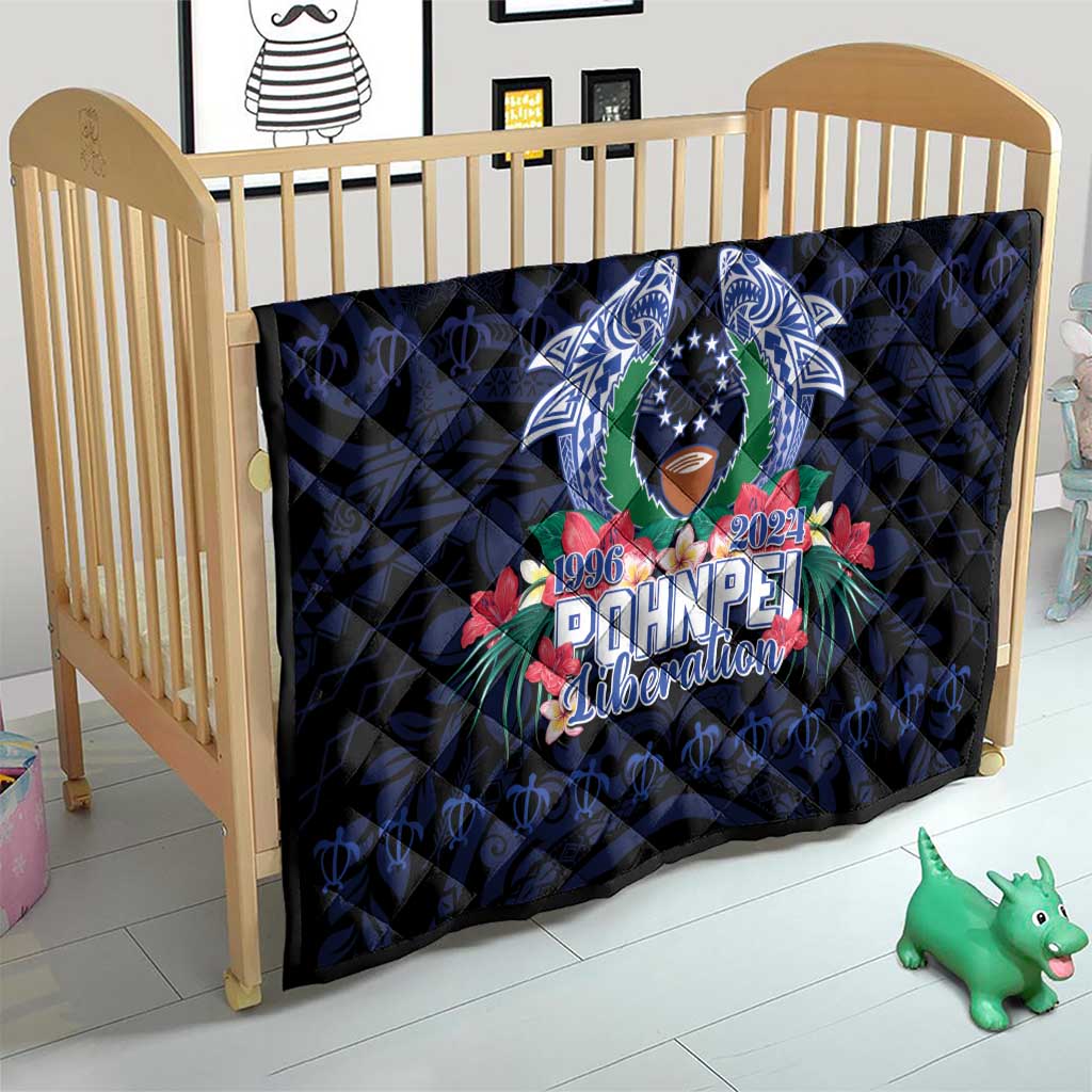 Happy Pohnpei Liberation Day Quilt Polynesian Shark Turtle Motif LT05 - Polynesian Pride
