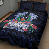 Happy Pohnpei Liberation Day Quilt Bed Set Polynesian Shark Turtle Motif LT05 - Polynesian Pride