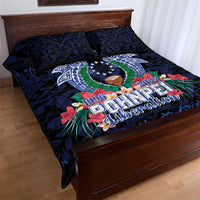 Happy Pohnpei Liberation Day Quilt Bed Set Polynesian Shark Turtle Motif LT05 - Polynesian Pride