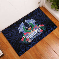 Happy Pohnpei Liberation Day Rubber Doormat Polynesian Shark Turtle Motif LT05 - Polynesian Pride