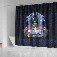 Happy Pohnpei Liberation Day Shower Curtain Polynesian Shark Turtle Motif LT05 - Polynesian Pride