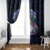 Happy Pohnpei Liberation Day Window Curtain Polynesian Shark Turtle Motif LT05 - Polynesian Pride
