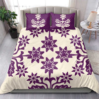 Cook Islands Purple Tivaevae Bedding Set LT05 - Polynesian Pride