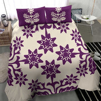 Cook Islands Purple Tivaevae Bedding Set LT05 - Polynesian Pride