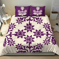 Cook Islands Purple Tivaevae Bedding Set LT05 - Polynesian Pride