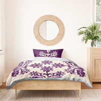 Cook Islands Purple Tivaevae Bedding Set LT05 - Polynesian Pride